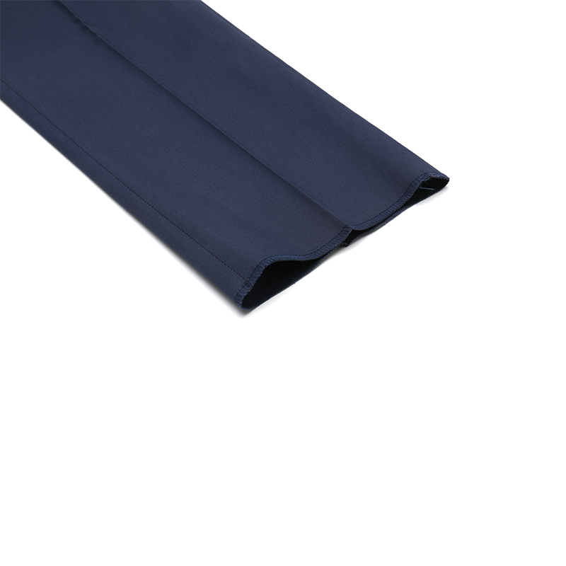 Details for Zegna SS24 深藍色純色壓褶拉鍊休閒長褲 715F0-5A777T-B12