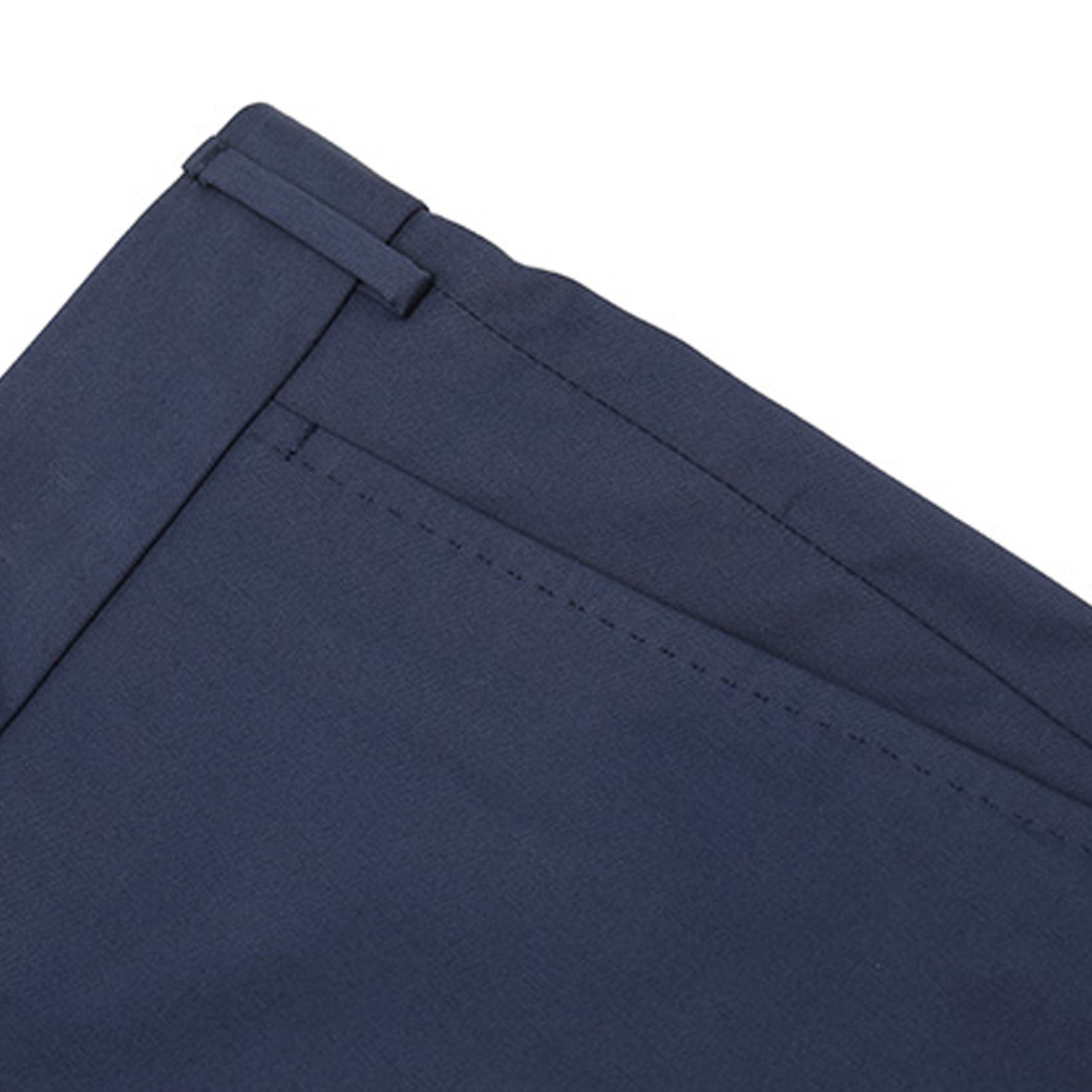 Sizing Zegna SS24 深藍色純色壓褶拉鍊休閒長褲 715F0-5A777T-B12