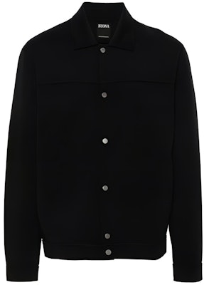 Zegna SS24 Chaqueta Negra Casual de Manga Larga con Botón Simple. UD564-A7DCT8-K09 Buy Zegna SS24 Chaqueta Negra Casual de Manga Larga con Botón Simple. UD564-A7DCT8-K09