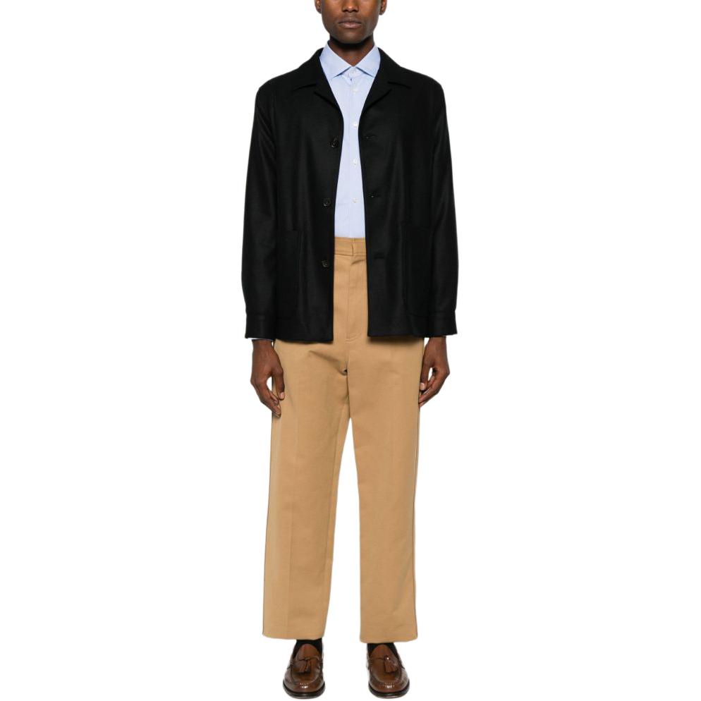 Lookbook Zegna SS24 單排扣黑色長袖西裝外套 854C0-0A81DH-AQ0