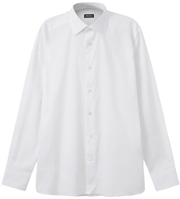Zegna SS24 白色休閒長袖純色襯衫 70135-0A79MS-0JI Order Zegna SS24 白色休閒長袖純色襯衫 70135-0A79MS-0JI