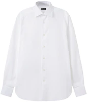 Zegna SS24 White Solid Color Long-Sleeve Button-Up Shirt 70390-1A79MS-0JI Zegna SS24 White Solid Color Long-Sleeve Button-Up Shirt 70390-1A79MS-0JI