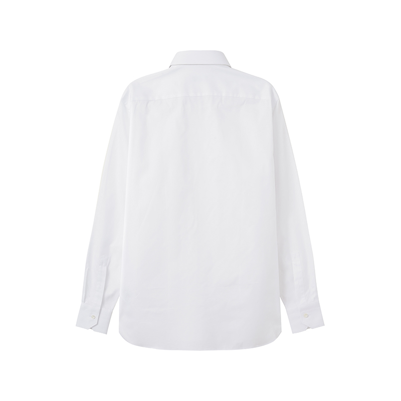 Lookbook 杰尼亚 SS24 白色纯色长袖纽扣衬衫 70390-1A79MS-0JI