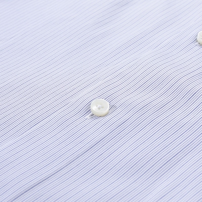 Purchase Zegna SS24 白色條紋藍色點綴長袖襯衫 70104-2A79MS-0JI