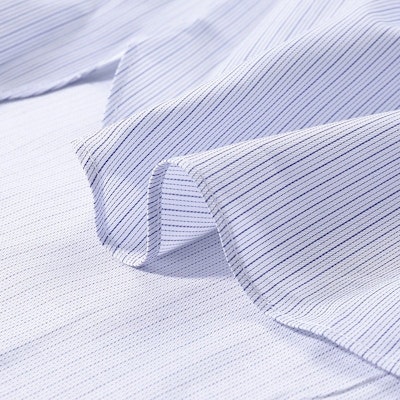 Zegna SS24 白色條紋藍色點綴長袖襯衫 70104-2A79MS-0JI Sizing Zegna SS24 白色條紋藍色點綴長袖襯衫 70104-2A79MS-0JI