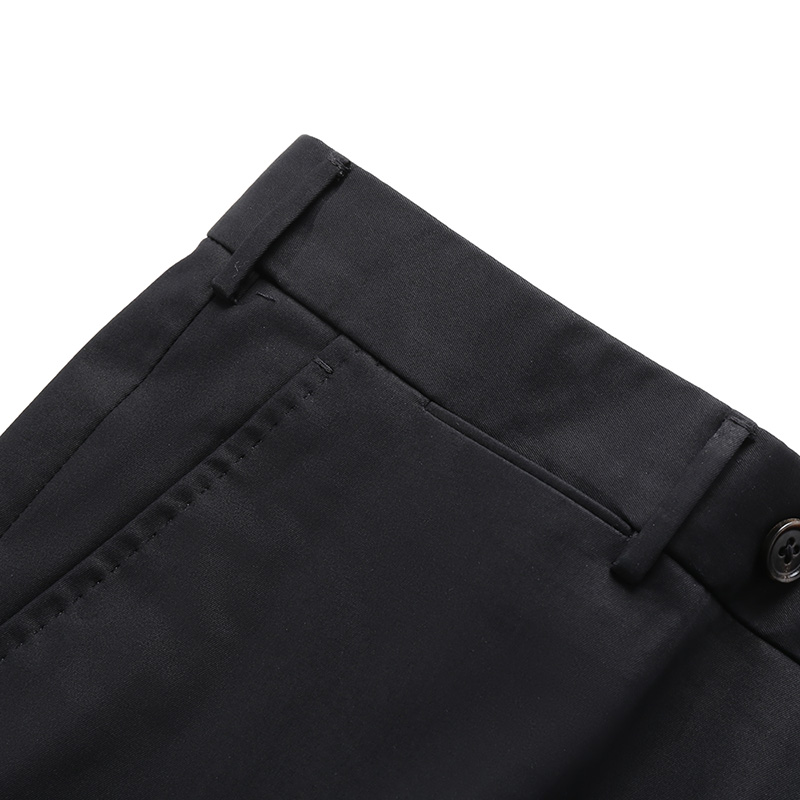 Sizing Zegna SS24 黑色百摺款男士休閒褲附拉鍊口袋 615F07A6-77TB12