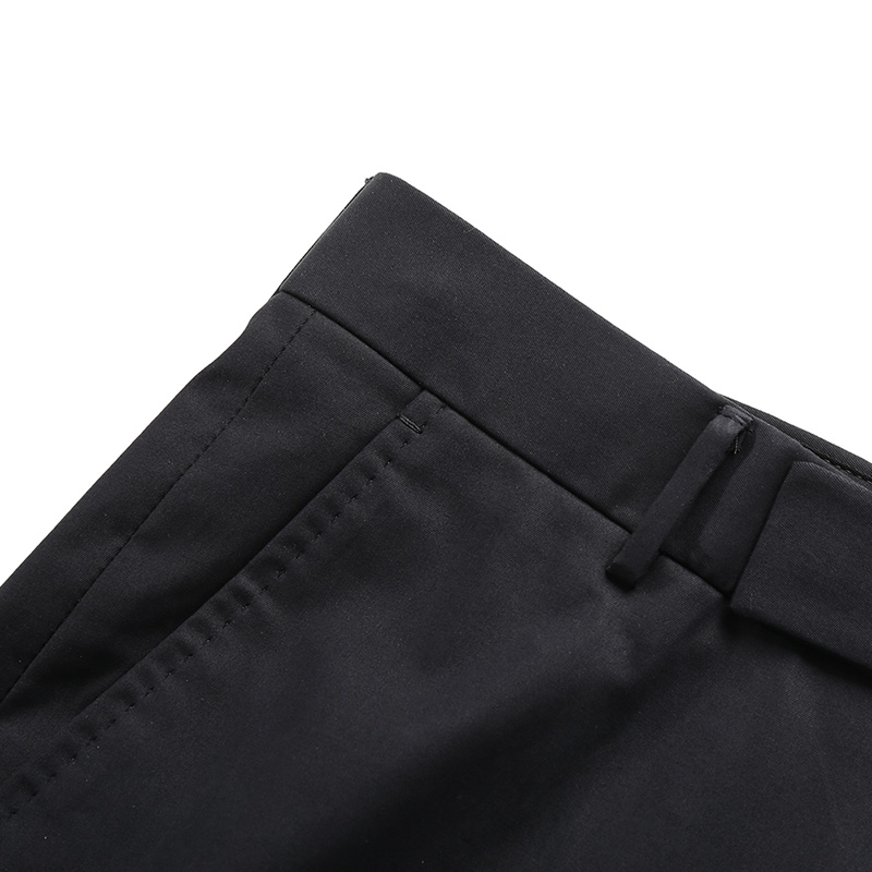 Cheap Zegna SS24 黑色百摺款男士休閒褲附拉鍊口袋 615F07A6-77TB12