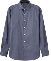 Zegna SS24 Checkered Print Long Sleeve Shirt Navy Blue UCX05-A6SRF5-612 Zegna SS24 Checkered Print Long Sleeve Shirt Navy Blue UCX05-A6SRF5-612