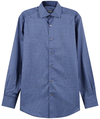 Zegna SS24 幾何印花海軍藍單排扣長袖襯衫 男士 UDX06-A7SRF5-802 Buy Zegna SS24 幾何印花海軍藍單排扣長袖襯衫 男士 UDX06-A7SRF5-802