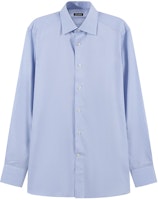 Zegna SS24 Light Blue Solid Single-Breasted Casual Long Sleeve Shirt for Men. 70135-3A79MS-0JI Zegna SS24 Light Blue Solid Single-Breasted Casual Long Sleeve Shirt for Men. 70135-3A79MS-0JI