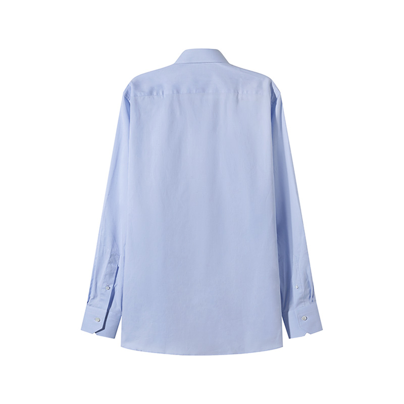 Lookbook Zegna SS24 男士淺藍純色單排扣休閒長袖襯衫 70135-3A79MS-0JI