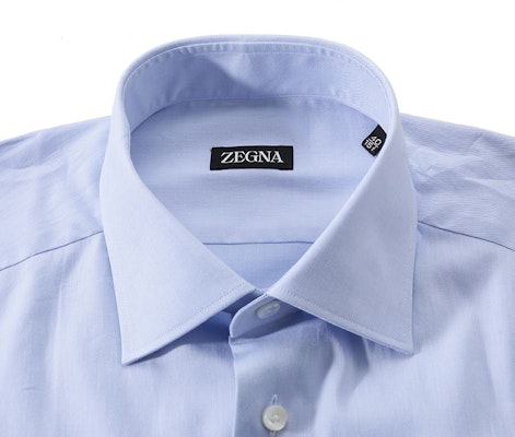 Zegna SS24 男士淺藍純色單排扣休閒長袖襯衫 70135-3A79MS-0JI Shop Zegna SS24 男士淺藍純色單排扣休閒長袖襯衫 70135-3A79MS-0JI