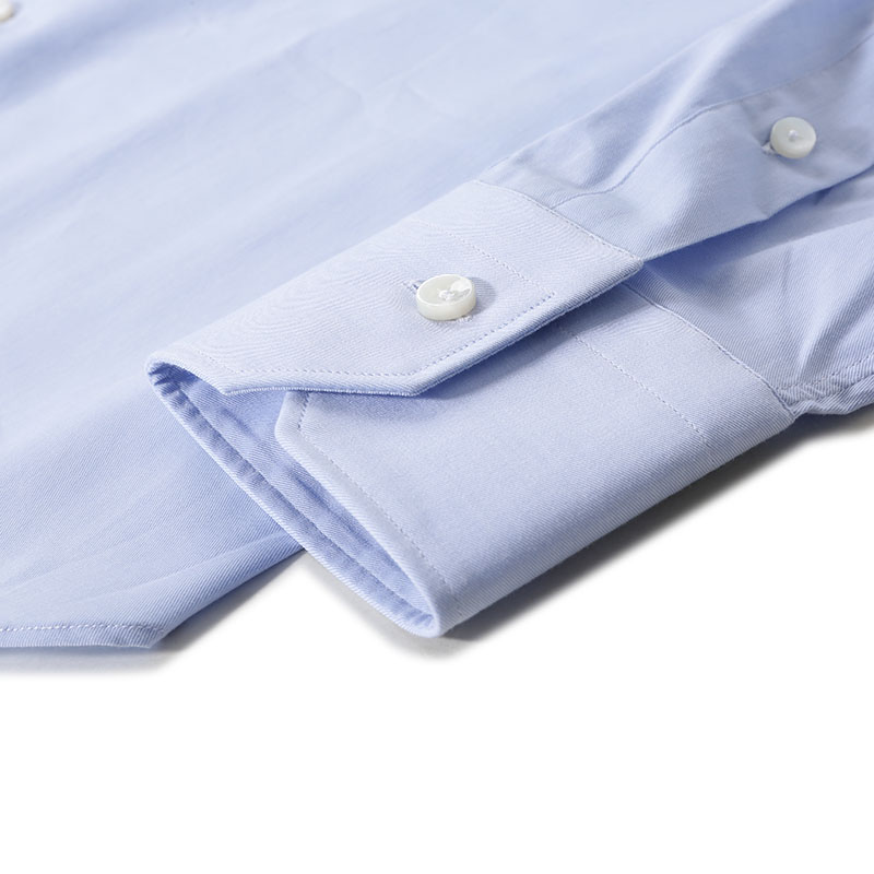 Details for Zegna SS24 男士淺藍純色單排扣休閒長袖襯衫 70135-3A79MS-0JI