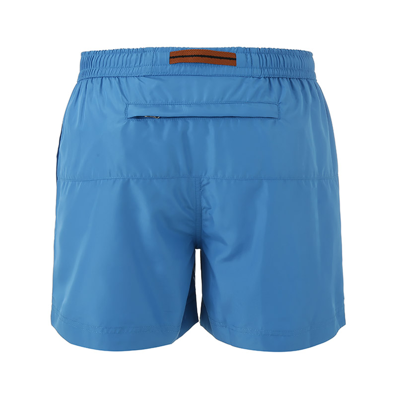 Lookbook Zegna SS24 男士刺繡標誌休閒海灘短褲 - 海藍色 N7B6W2420-432