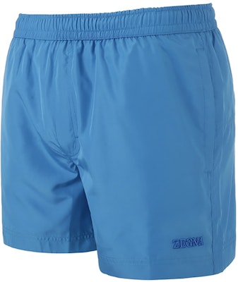 Zegna SS24 男士刺繡標誌休閒海灘短褲 - 海藍色 N7B6W2420-432 Shop Zegna SS24 男士刺繡標誌休閒海灘短褲 - 海藍色 N7B6W2420-432