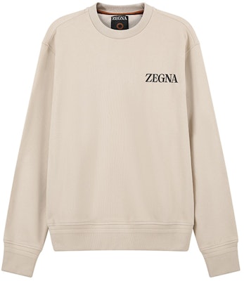 Zegna SS24 標誌印花長袖圓領運動衫 米色 UD522-A7D872-N03 Buy Zegna SS24 標誌印花長袖圓領運動衫 米色 UD522-A7D872-N03