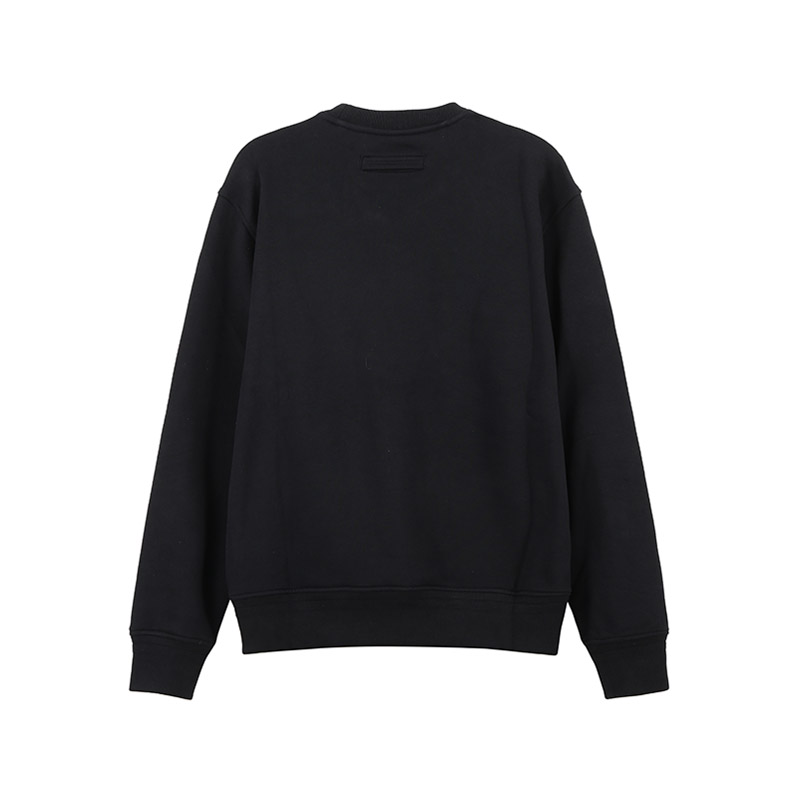 Lookbook Zegna SS24 黑色長袖圓領印花衛衣。 UD522-A7D872-K09