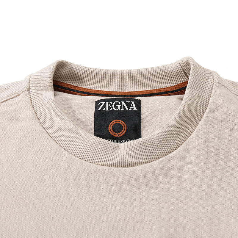 Purchase Zegna SS24 標誌印花長袖圓領運動衫 米色 UD522-A7D872-N03