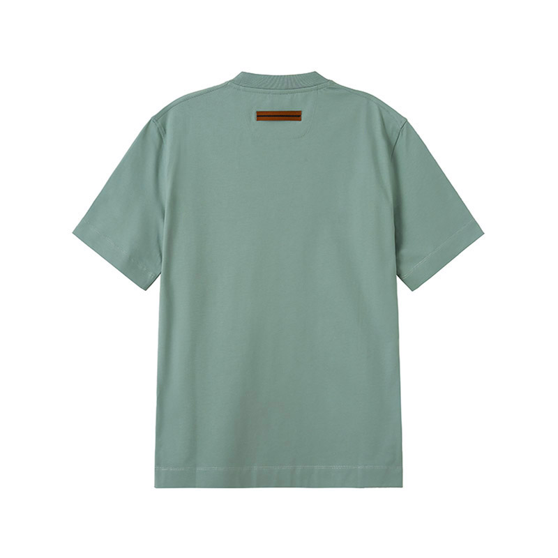 Lookbook Zegna SS24 Logo印花男士圓領T恤 淺綠色 UD364-A7D777-V04