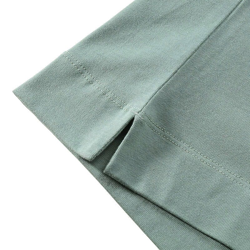 Shop Zegna SS24 Logo印花男士圓領T恤 淺綠色 UD364-A7D777-V04