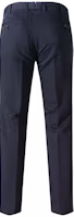 Lookbook Zegna 男士SS24深藍色中腰褶皺休閒長褲 UDI37A-7TN10-B09
