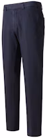 Shop Zegna 男士SS24深藍色中腰褶皺休閒長褲 UDI37A-7TN10-B09