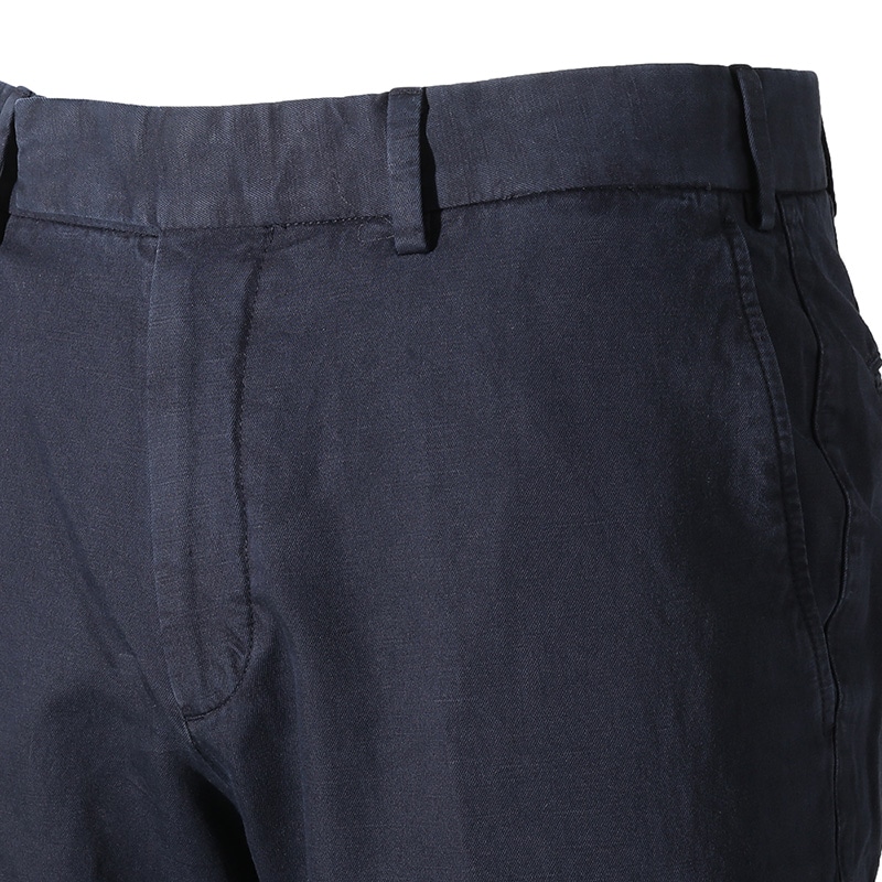 Purchase Zegna 男士SS24深藍色中腰褶皺休閒長褲 UDI37A-7TN10-B09