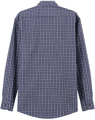 Zegna SS24 男士深藍色格紋長袖襯衫。 UDX21-A7SRF5-217 Lookbook Zegna SS24 男士深藍色格紋長袖襯衫。 UDX21-A7SRF5-217