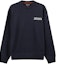 Order Zegna SS24 男士海軍藍印花Logo長袖圓領衛衣 UD522-A7D872-B09
