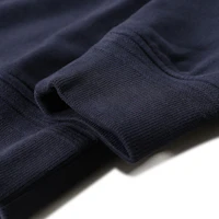 Shop Zegna SS24 男士海軍藍印花Logo長袖圓領衛衣 UD522-A7D872-B09