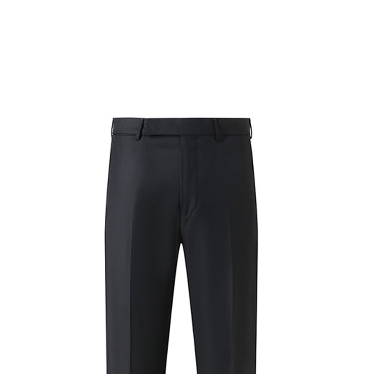 Cheap Zegna SS24 黑色拉鍊摺疊西裝長褲。 619F0-0A675T-B12