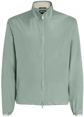 Zegna SS24 Sage Green High Neck Zip-Up Jacket UDTA8-A7DCT-527 Buy Zegna SS24 Sage Green High Neck Zip-Up Jacket UDTA8-A7DCT-527