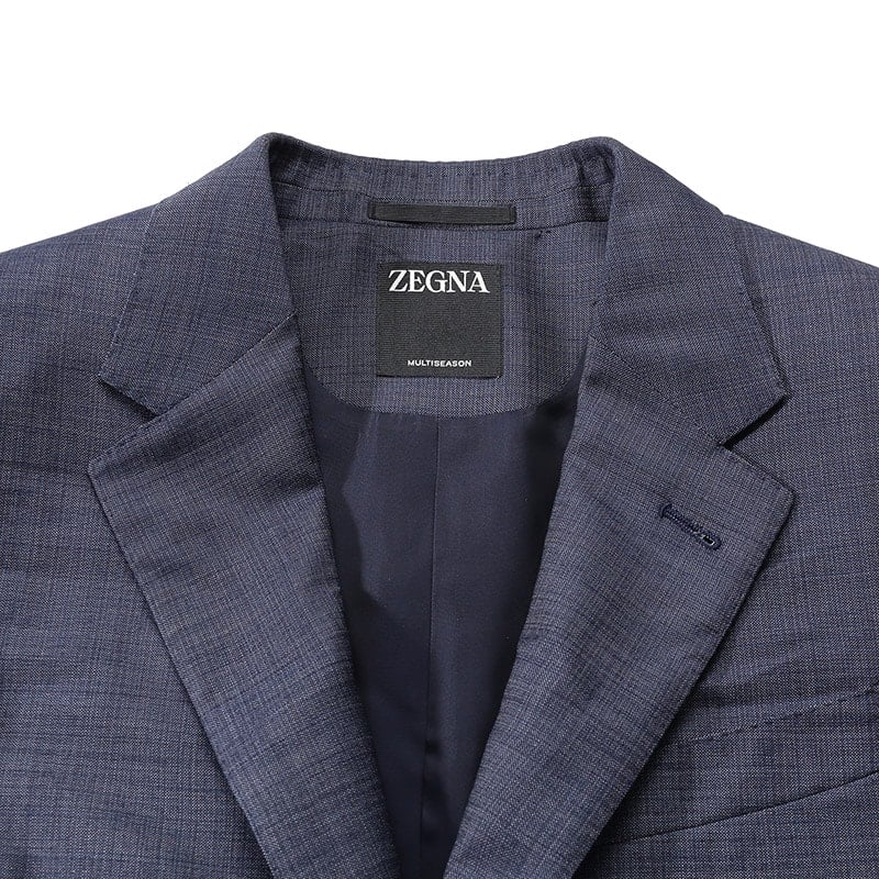 Cheap Traje Zegna SS24 Hombre Gris-Azul de un Solo Botón y Pliegues. 72203-7A7221-225