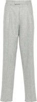 Zegna SS24 Slim Fit Mid-Rise Formal Pants Men Light Grey 853F0-0A875P-M12 Zegna SS24 Slim Fit Mid-Rise Formal Pants Men Light Grey 853F0-0A875P-M12