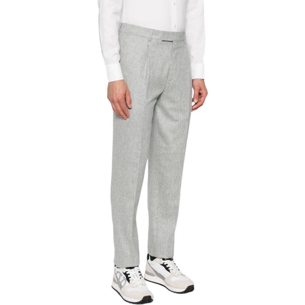 Purchase Zegna SS24 男士修身中腰淺灰正裝長褲 853F0-0A875P-M12