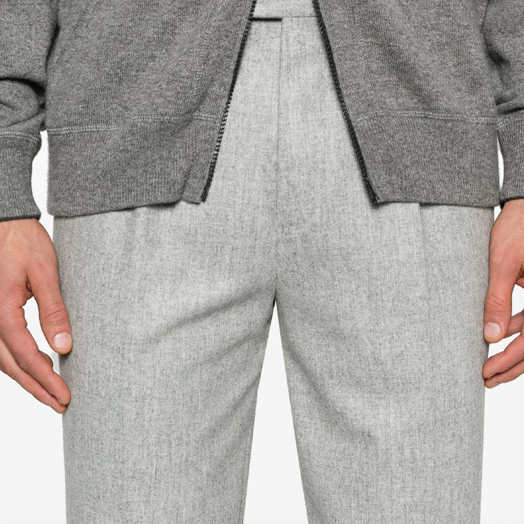 Details for Zegna SS24 男士修身中腰淺灰正裝長褲 853F0-0A875P-M12