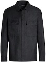 Zegna SS24 Solid Black Long-Sleeve Shirt for Men with Button-Down Design. UDV60A7-SOT10-K08 Zegna SS24 Solid Black Long-Sleeve Shirt for Men with Button-Down Design. UDV60A7-SOT10-K08