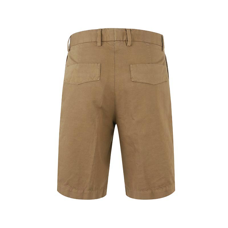 Lookbook Zegna SS24 純色中腰直筒休閒短褲 男款 卡其棕色 UDI37A-7TB05-N04