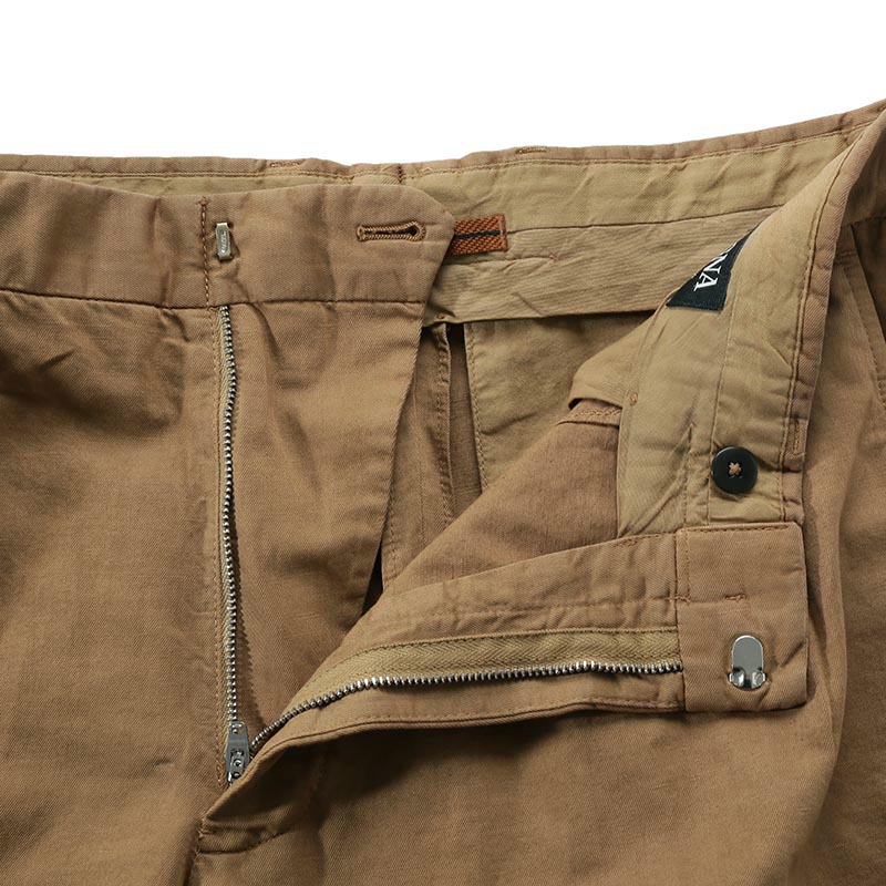 Purchase Zegna SS24 純色中腰直筒休閒短褲 男款 卡其棕色 UDI37A-7TB05-N04