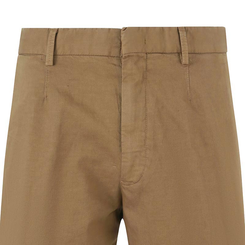 Details for Zegna SS24 純色中腰直筒休閒短褲 男款 卡其棕色 UDI37A-7TB05-N04