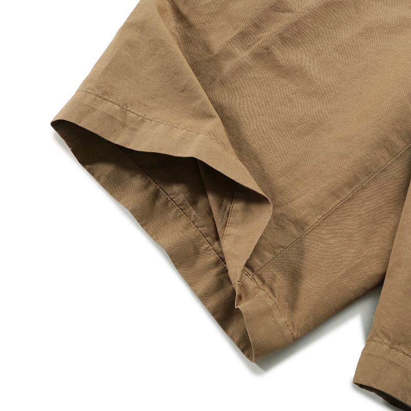 Cheap Zegna SS24 純色中腰直筒休閒短褲 男款 卡其棕色 UDI37A-7TB05-N04