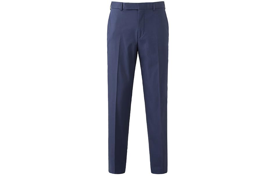 Zegna SS24 Solid Mid-Rise Straight Casual Pants Men - Dark Blue 615F0-5A677T-B12