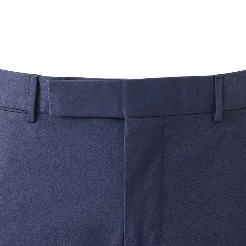 Purchase Zegna SS24 男士深藍色純色中腰直筒休閒長褲 615F0-5A677T-B12