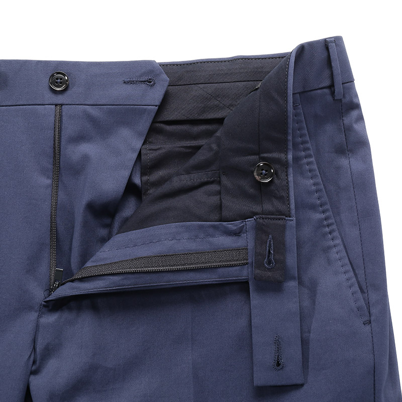 Details for Zegna SS24 男士深藍色純色中腰直筒休閒長褲 615F0-5A677T-B12