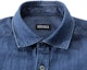 Shop ゼニア SS24 ブルー無地シングルブレストカジュアル長袖シャツ UDX12-A7SRF6-192