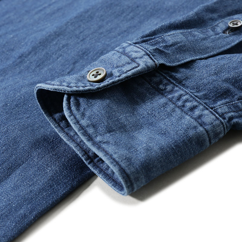 Details for ゼニア SS24 ブルー無地シングルブレストカジュアル長袖シャツ UDX12-A7SRF6-192