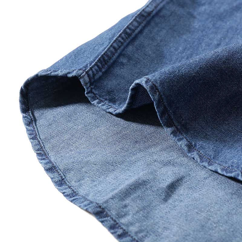 Sizing ゼニア SS24 ブルー無地シングルブレストカジュアル長袖シャツ UDX12-A7SRF6-192