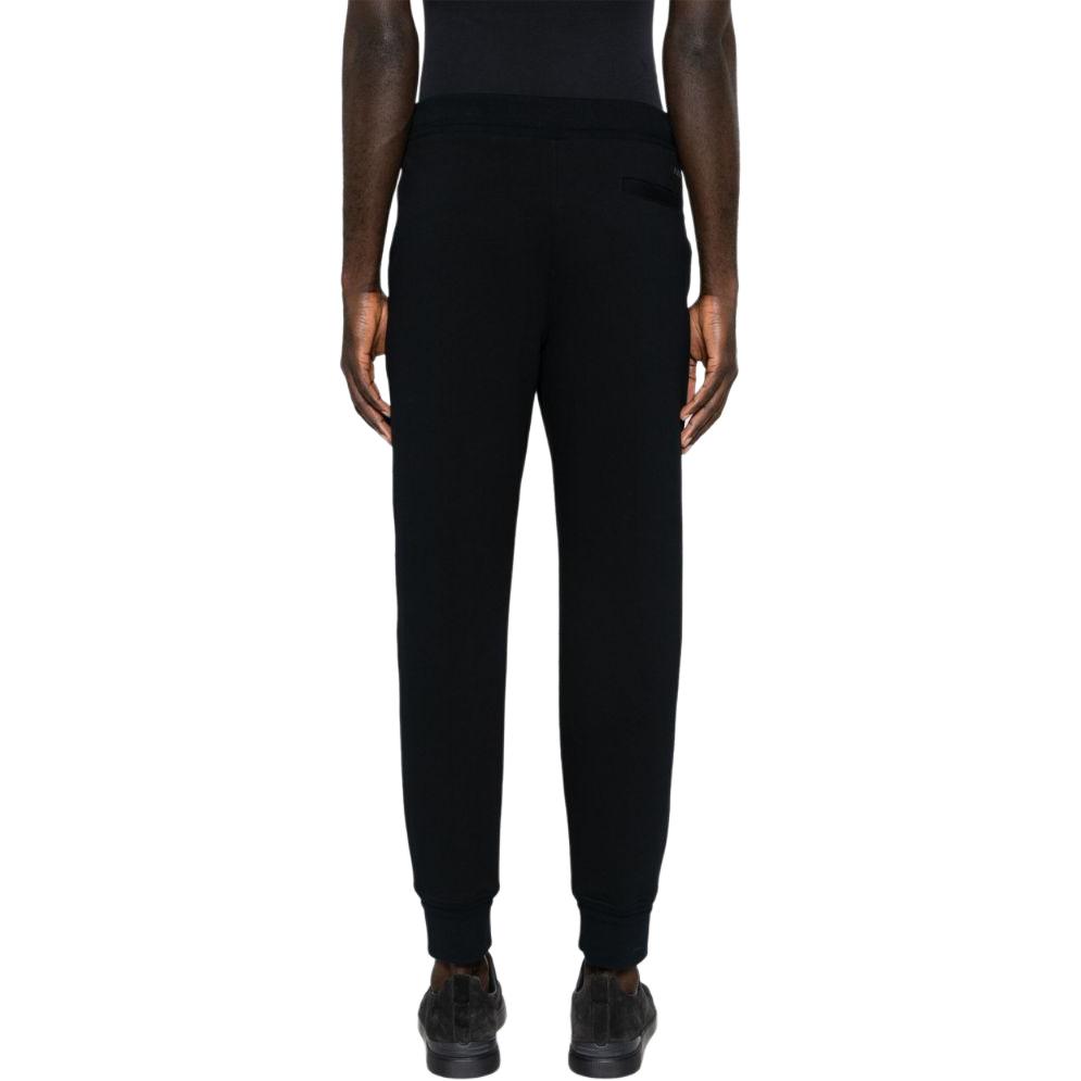 Shop Zegna SS24 純色錐形運動長褲 深藍 男士彈性腰鬆緊褲 UD553-A7DTR4