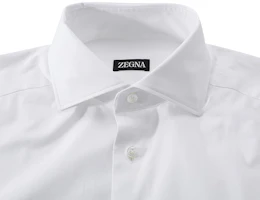 Sizing Zegna SS24 男士純白長袖襯衫 60134-1A69MS-0BA