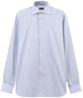 Zegna SS24 Striped Single-Breasted Casual Long-Sleeve Shirt Men Light Blue Gray 60122-6A69MS-0BA Zegna SS24 Striped Single-Breasted Casual Long-Sleeve Shirt Men Light Blue Gray 60122-6A69MS-0BA
